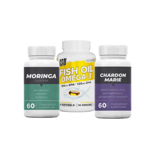 Fish Oil Omega 3 + Moringa 60 Capsules + Chardon Marie Fish Oil Omega 3 + Moringa 60 Capsules + Chardon Marie